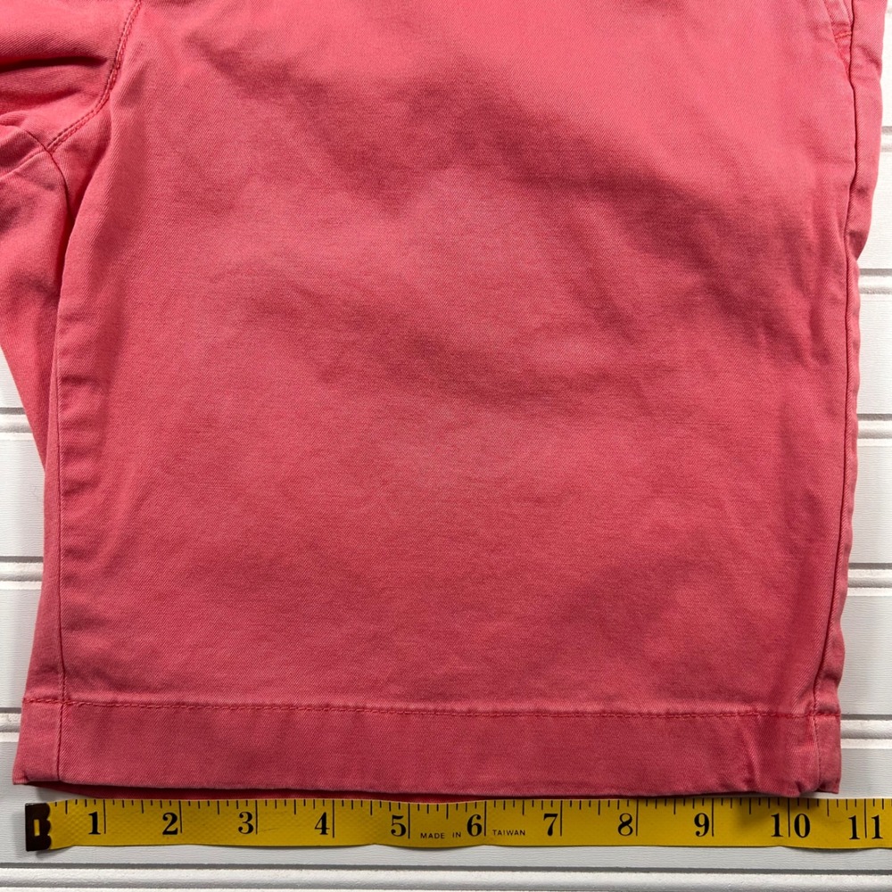 Vineyard Vines Breaker Chino Shorts Mens 33 Salmon Coral Pink Stretch Flat Front - Picture 12 of 15